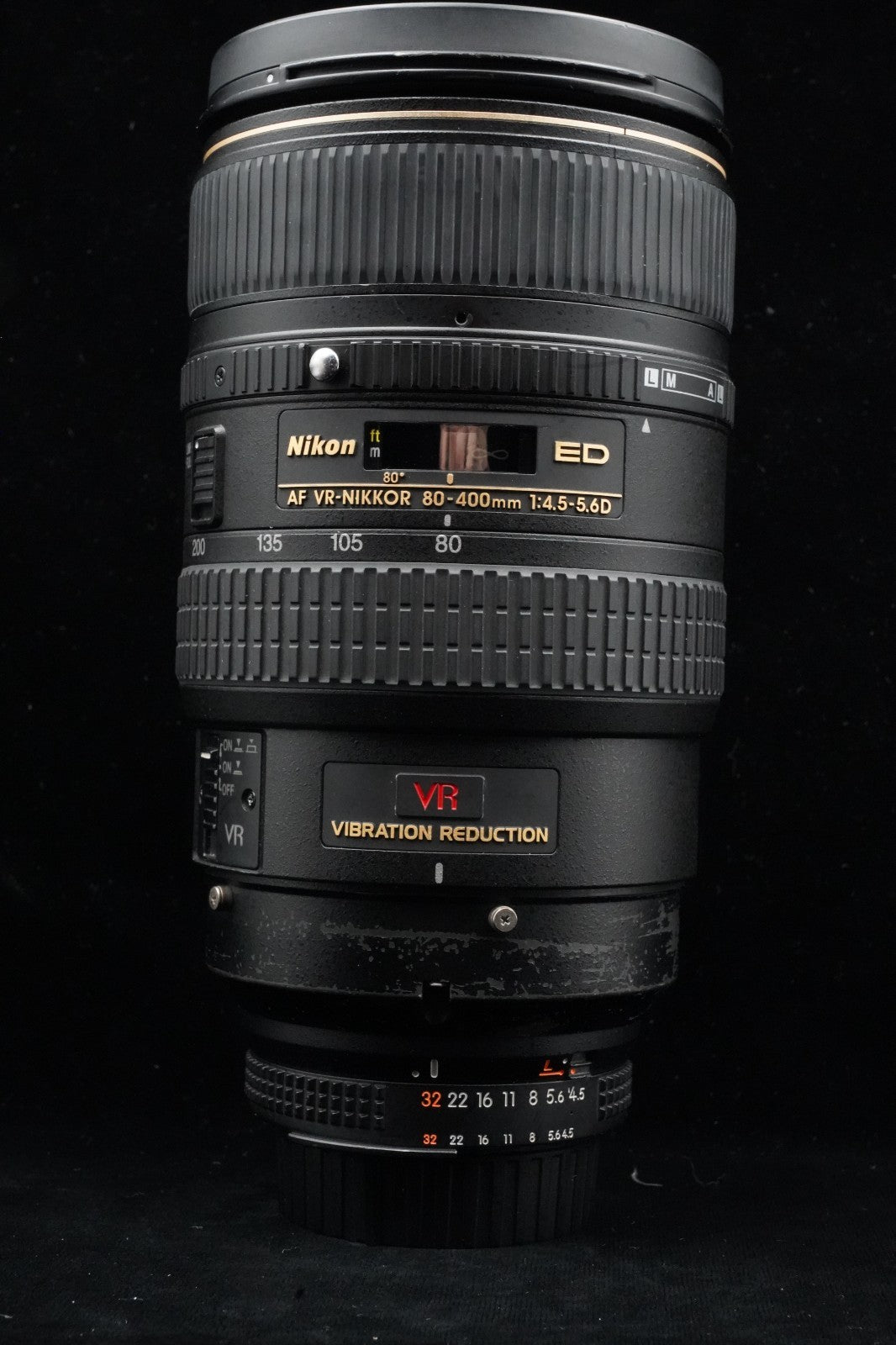Nikon AF VR NIKKOR 80-400mm F/4.5-5.6 D ED Zoom F mount Lens R0252 #10719
